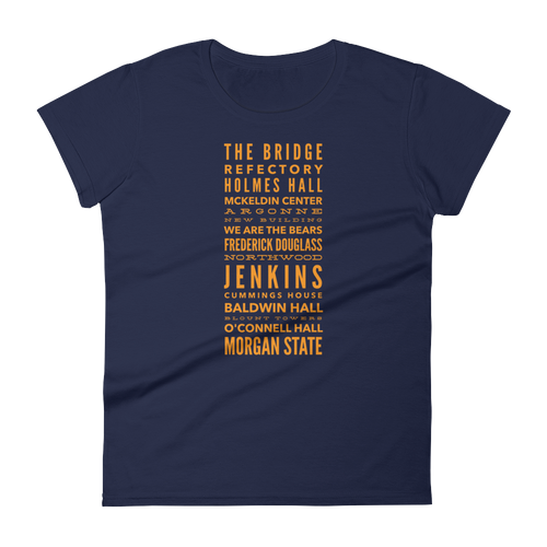 Morgan State University T-Shirt (Women's - Orange Text)