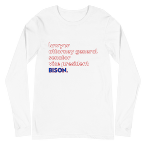 Kamala Harris - Howard University Bison Long Sleeve T-Shirt (Unisex)