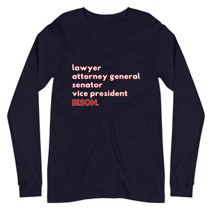 Kamala Harris - Howard University Bison Long Sleeve T-Shirt (Unisex)