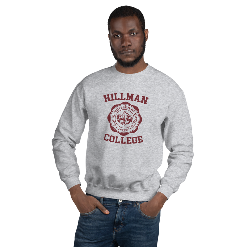 Hillman online college sweatshirt