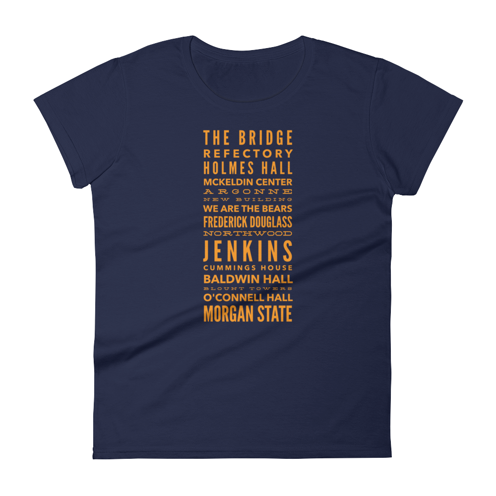 Morgan State University T-Shirt (Women's - Orange Text)